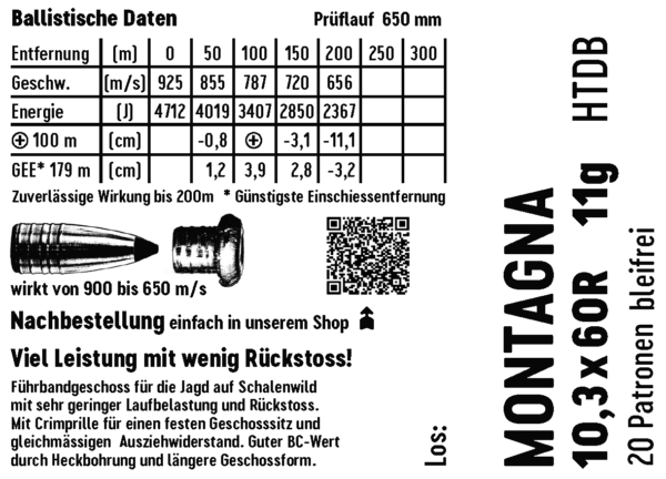 ATS 10,3x60R Montagna 11g/170gr  bleifrei - Image 5